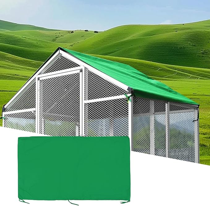 Chicken Coop Cover Shade Cloth, Sturdy Waterproof Sun Protection Chicken Run Cover Canopy, Outdoor Poultry Cage Accessories