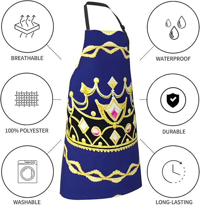Multidimensional Space Heavy Duty Waterproof Apron with Pockets for AdultsResistant Grilling, Gardening, Painting