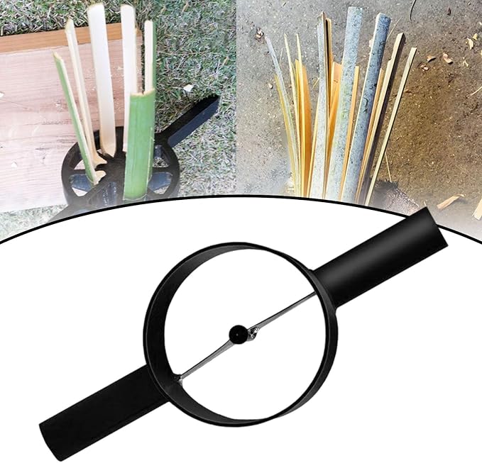 Bamboo Splitter Divider Manual Compact Multiuse Lightweight Bamboo Splitting Tool Handheld for Home Farm Backyard Craftsmen, 2 Cut
