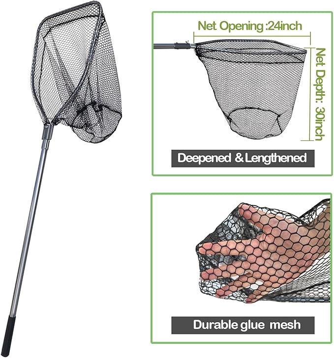 Catch Pole Net with Telescopic Handle,Animal Catcher Net for Cat,Rabbit,Chicken,Duck,Goose,Fish,Racoon,and Other Poultry Wildlife