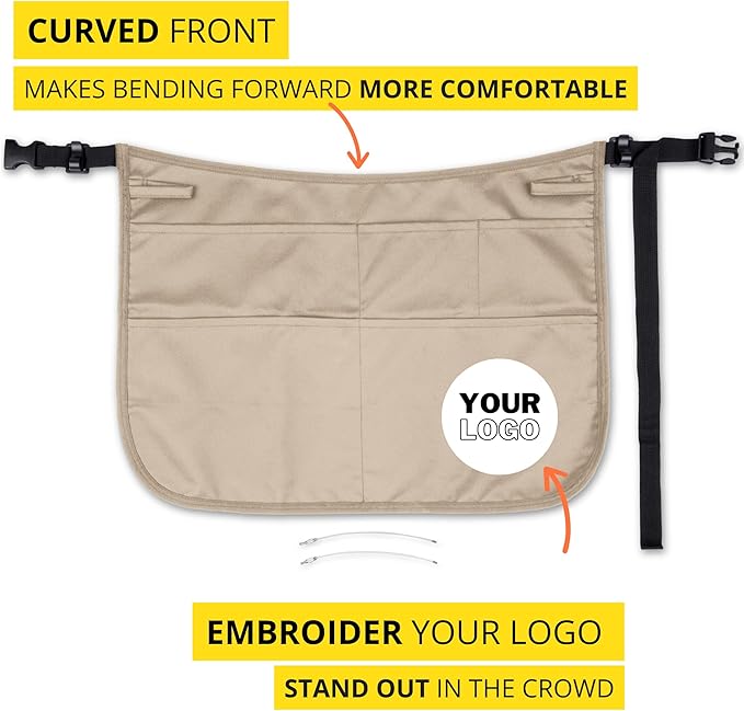 5-Pocket Waterproof Professional Cleaning Apron. Made for Pro Cleaners. Like a Cleaning Caddy Around Your Waist