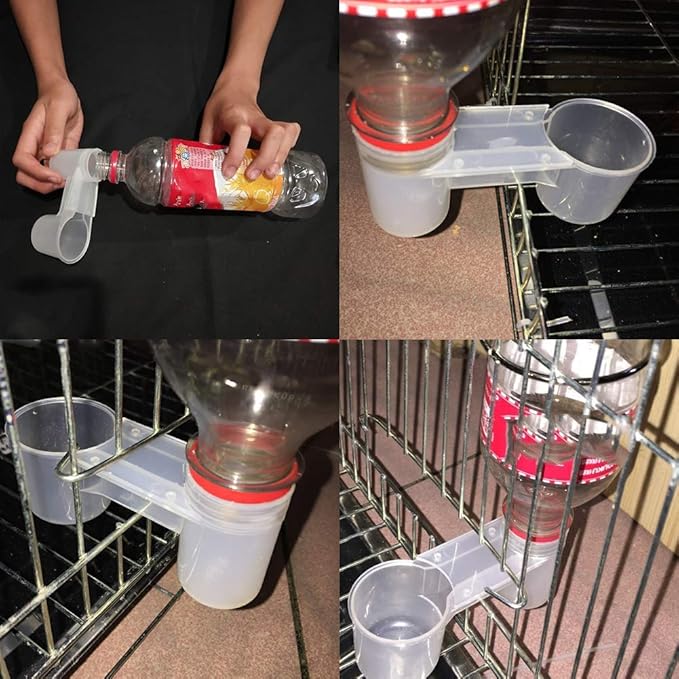 Automatic Bird Drinker Cups 12pcs Pigeon Water Bottle Feeder for Cage(Yellow)