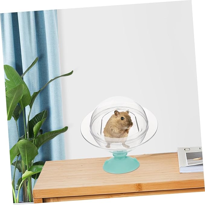 Hamster Bathroom Sand Bath Container for Small Pets Dual-use Washroom and Sauna Room Easy to Clean Design for Gerbils Dwarf Hamsters and Guinea Pigs
