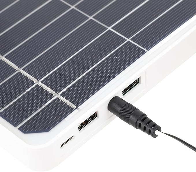 Alomejor 20W Solar Powered Exhaust Fan Quiet Portable Monocrystalline Panel for Chicken Coop Pet House