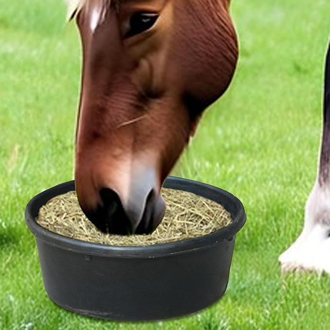Rubber Feed Pan 4L – Modern Portable Utility Bucket, Premium, Water, Trough Food Container Dog, Cat Duck Chicken Small Animal | Dog Cat Duck Chicken Small Animal Ranch Farm Outdoor
