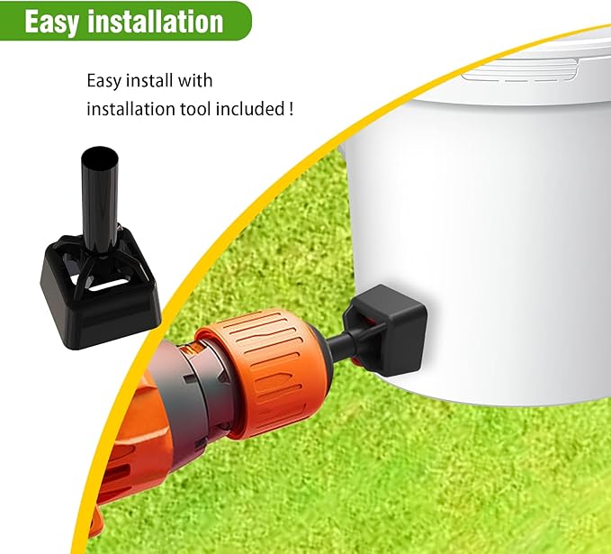Horizontal Chicken Water Nipples Automatic Poultry Waterer Nipples Kit Drinker with Drill Bit(20)