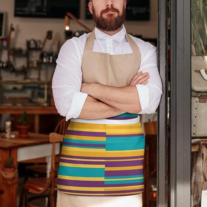 Short 3 Pockets Waist Waiter Waitress Half Apron Waterproof Chef Aprons