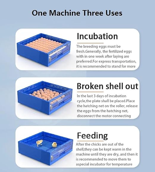256 Eggs Automatic Incubator for Hatching Eggs, Upgrade Automatic Water Adding, Chicken Incubator with Temperature and Humidity Control Chicken Egg Lamp for Hatching Chicken Duck Quail Eggs
