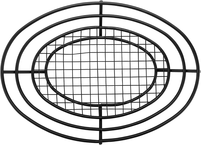 G.E.T. 4-38814 Black Oval Metal Wire Basket Iron Powder Coated Wire Baskets Collection