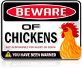 Bigtime Signs Beware of Chickens PVC 9"x12'' Decor Funny Warning Sign - Chicken Yard Decorations Chicken Coop Accessories - Chicken Gifts for Chicken Lovers - Chicken Coop Signs