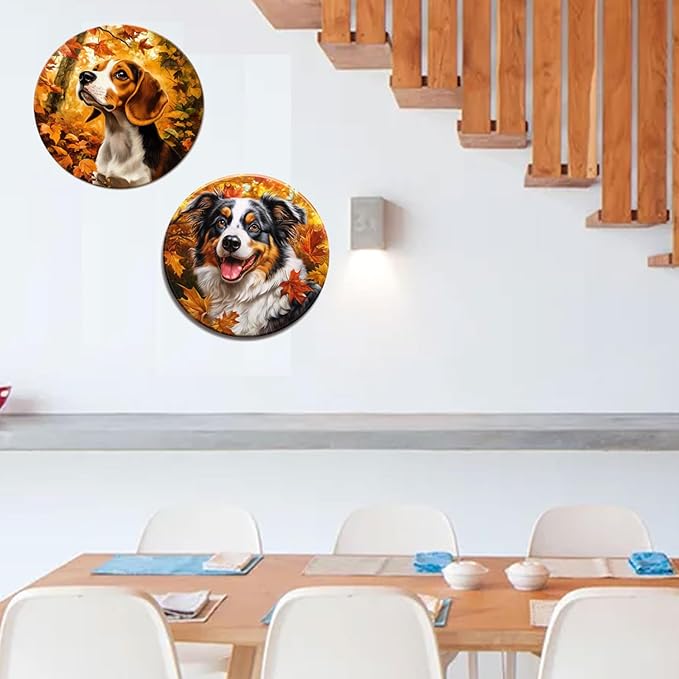 Tin Sign Sunflowers Round Metal Signs Metal Tin Sign for Home Farm House Rustic Garden Yard Vintage Outdoor Outside Porch Wreath Wall Funny Decor 8 Inch