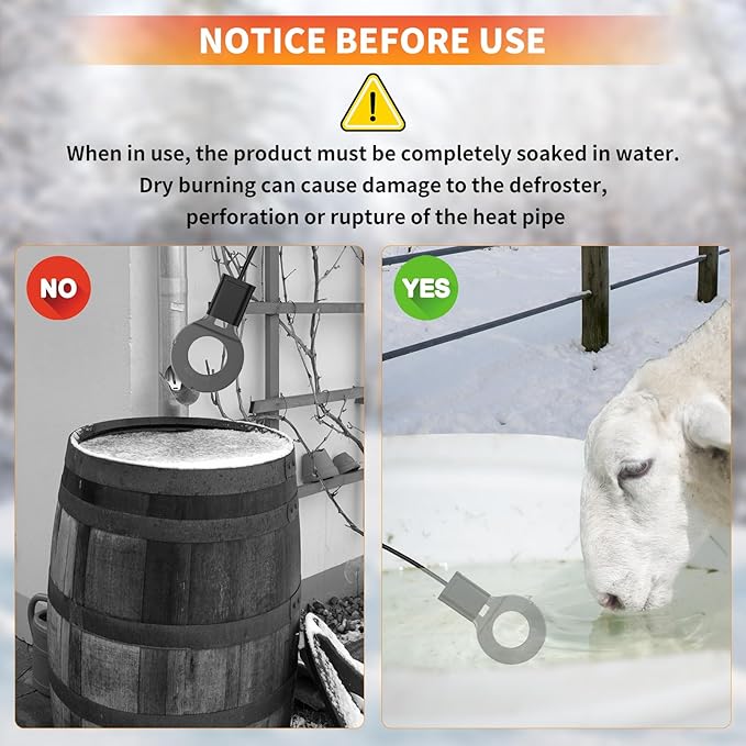 250W Utility De-Icer Submergible Cast Aluminum Chicken Water Heater for Livestock Tank Heater Bird Bath Heater in Winter