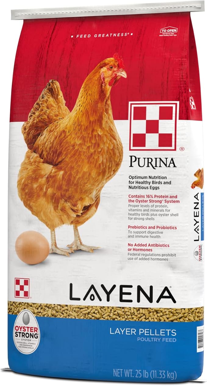Purina, Layena Pellets, Chicken Feed for Laying Hens, 25 lbs