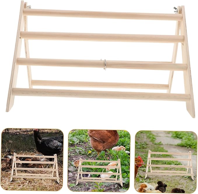 SUPVOX Wooden Chicken Perch Stand for Brooder Durable Roosting Bar for Chicks Easy to Clean Poultry Accessory Compact and Convenient Chick Roosting