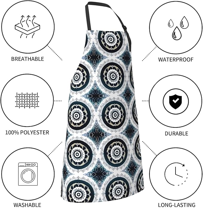 Multidimensional Space Heavy Duty Waterproof Apron with Pockets for AdultsResistant Grilling, Gardening, Painting