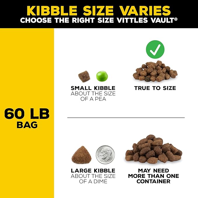 Gamma2 Vittles Vault Dog Food Storage Container Bundle, Up to 85 Pounds Dry Pet Food Storage