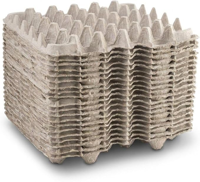 120 -Pack Cardboard Egg Trays, Holds 30 Eggs - Made in USA Eco-Friendly Paper Pulp Egg Cartons for Storage, Organization and Farm Fresh Eggs (120)