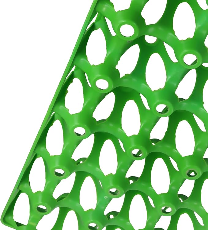 Plastic Egg Box, 20 Pack Green Stackable Cartons, Holds 30 Eggs, for Storing and Shipping