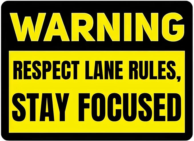 Vintage Metal Sign RESPECT LANE RULES, STAY FOCUSED Tin Sign Retro Wall Decor For Home Coffee Bar Funny Aluminum Sign 8x12 inch