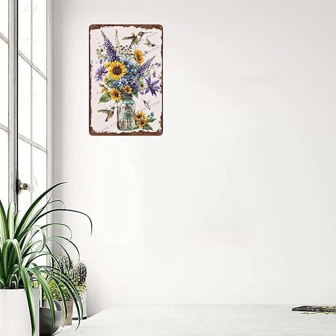 Metal Signs Enjoy The Little Things Vintage Signs Retro Aluminum Metal Tin Sign for Home Office Kitchen Bar Cafe Garden Wall Decor 12x8 Inch