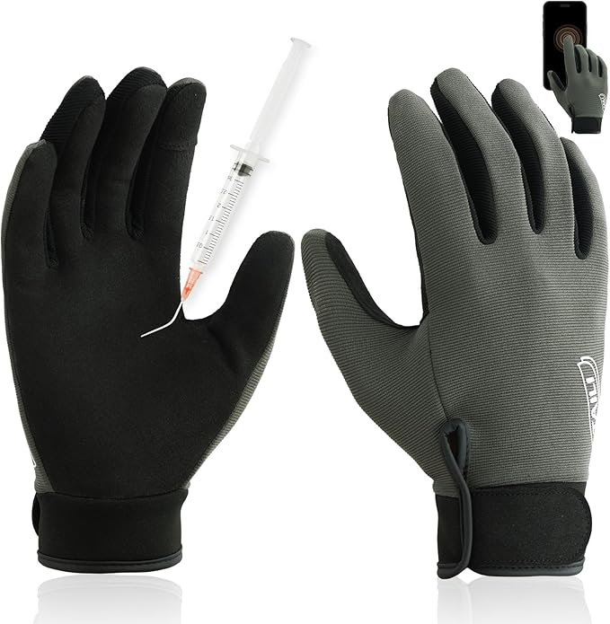 TAILI Level 2 Needlestick, Level 5 Puncture Resistant Work Gloves, Breathable and Touchscreen