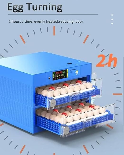256 Eggs Automatic Incubator for Hatching Eggs, Upgrade Automatic Water Adding, Chicken Incubator with Temperature and Humidity Control Chicken Egg Lamp for Hatching Chicken Duck Quail Eggs