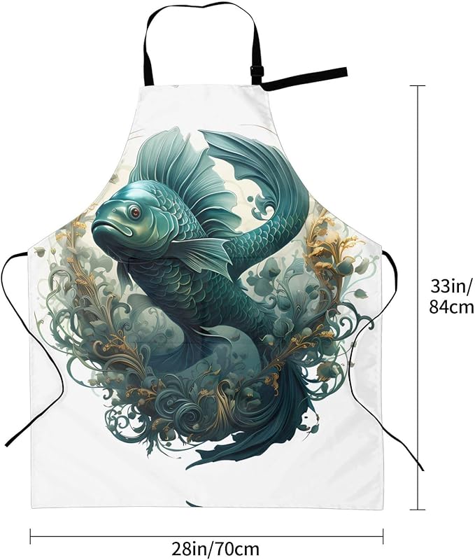 Tyrannosaurus rex Heavy Duty Waterproof Apron with Pockets for AdultsResistant Grilling, Gardening, Painting