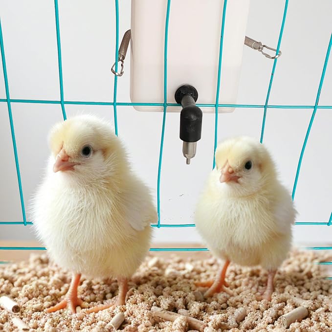 1L Hanging Automatic Waterer System Chick Drinker Cups Automatic Fill Poultry Watering Cup Used for Cage (Orange, 1)