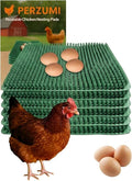 6-Pack Washable Chicken Nesting Pads for Chicken Coop, 13x11in Reusable Nest Box Liners, Trim-to-Fit Open-Grid Bedding for Cleaner Eggs, Heavy-Duty Poultry Supplies (Green)