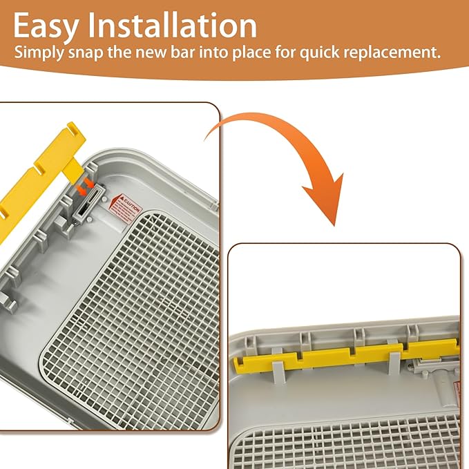 Exclusive 2-Pack Egg Turner Support Bars for Maticoopx 30 Incubator - Holds 5 Baskets Automatic Egg Roller, Sturdy & Durable