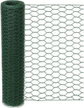 vensovo Garden Poultry Green Chicken Wire - 16.5 '' × 393 '' Chicken Wire Floral for Crafts, Garden Fence Animal Barrier, 1 inch Mesh Poultry Netting Fence, Pet/Rabbit/Chicken Wire Fencing