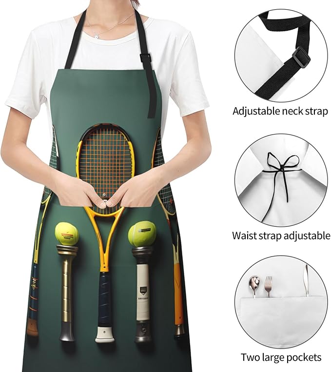 Tyrannosaurus rex Heavy Duty Waterproof Apron with Pockets for AdultsResistant Grilling, Gardening, Painting