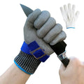 ANSI A9 Cut Resistant Gloves, Upgrade 2.0Food Grade 316Stainless Steel Wire Mesh Metal Gloves,Cutting Gloves Kitchen, Oyster Shucking, Fillet Cutting,Meat Cutting and Metal Processing(M-1PCS)