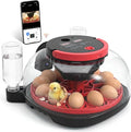 Smart Egg Incubator with WiFi APP & 1080P Camera | Auto Egg Cooling & Turner for High Hatch Rate | 18-24 Egg Capacity with Humidity Control & 360° View for Hatching Chicken/Duck/Quail