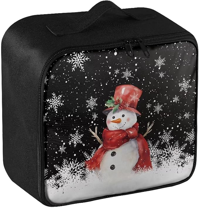Rnyleeg Snowman First Aid Kit Bag Empty Christmas First Aid Kit for Home Medical Trauma Bag Portable Compact Trauma Medical Kits