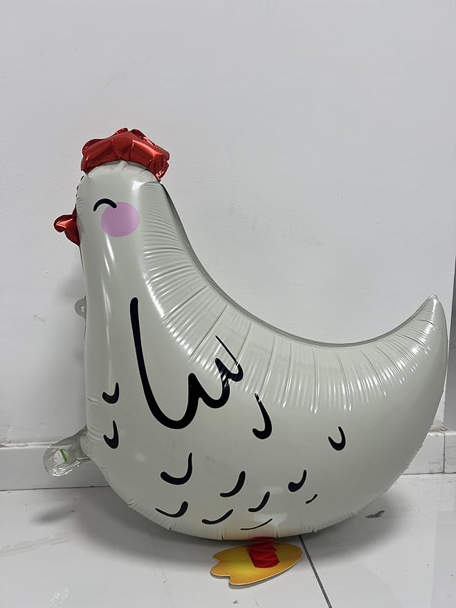 8pcs walking chicken animal balloons,white and black chicken walking balloons animals birthday party decorations supplies