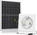 Solar Exhaust Fan, Solar Powered Vent Fan Kit for Outside Greenhouse Shed Chicken Coop (8" Fan)