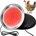 Chicken Water Heater for Winter Chicken Heated Waterer Base 110v 38w Surface Temperature Can Reach About 140 Fahrenheit Degree Poultry Drinker Electric Water Base(9.06 x 9.06 Inches,Black)