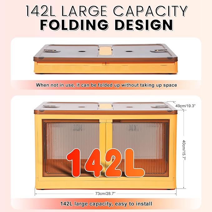 142L Chicken Brooder Box for Chicks Kit with Heater Chicks Warmer Brooder Plate Ducks Tent Pen Thermometer for 30 Ducks Bedding Indoor Quail Brooder (142L)
