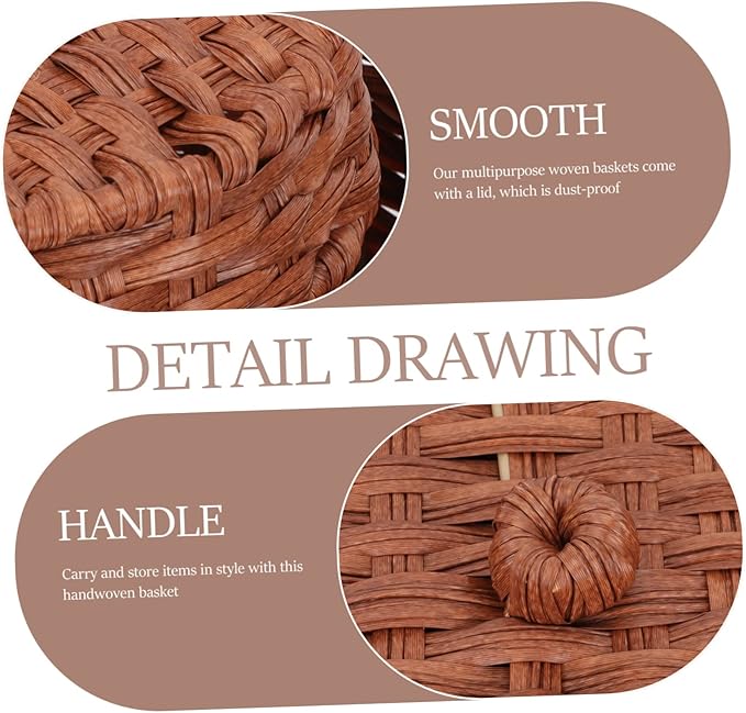 Cabilock Farmhouse Egg Basket Vintage Handwoven Decorative Egg Holder Natural Rattan Material Countertop Storage for Chicken Retro Kitchen Decor