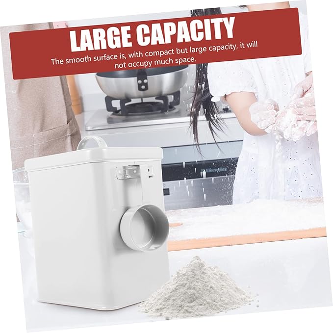 Metal Pet Food Storage Container Canister for Treats Kitchen Organizer for Rice Grains Airtight Design Measuring Scoop Versatile Storage Bin No Pattern