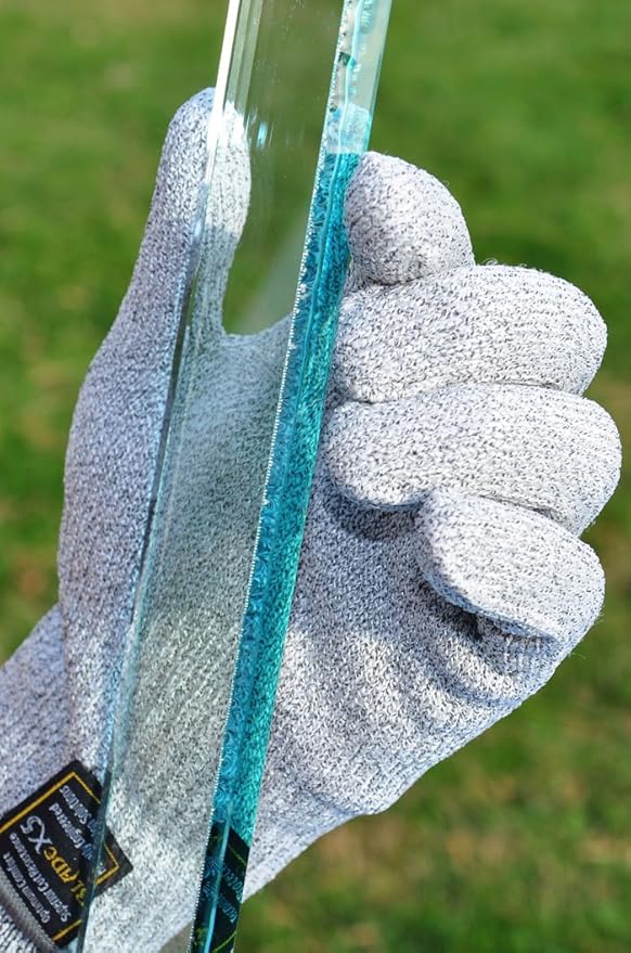 G & F 57100L CUTShield Classic level 5 Cut Resistant Gloves for Kitchen,Food Grade Cut Resistant Gloves, Large., Grey
