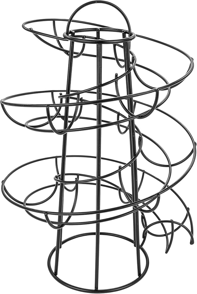 Southern Homewares Egg Skelter Deluxe Modern Spiraling Dispenser Rack - Black, Space-Saving, Durable Storage Solution for Eggs, One Size