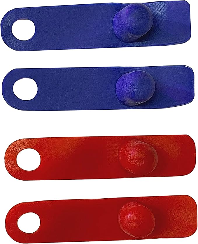 A.D.P. R1 Rooster Booster Protection Chicken Mitt Safety Poultry Bird Botas para GALLOS BREEDING Supplies 2 Pairs Color Blue & Red, Leg Protect & Care, Best Rubber
