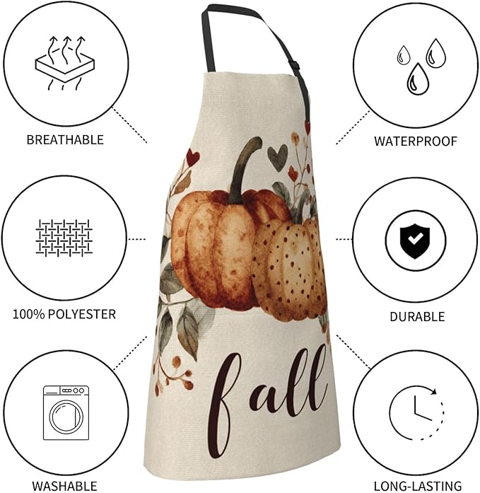 Shark Jumping Home Aprons 2 Pockets 33"×28" for Men Women, Ocean Sea Waterproof Kitchen Cooking Bib