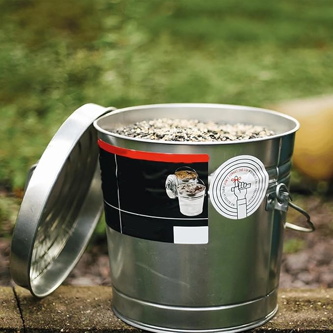 Galvanized Steel Locking Lid Storage Can, 6-Gallon