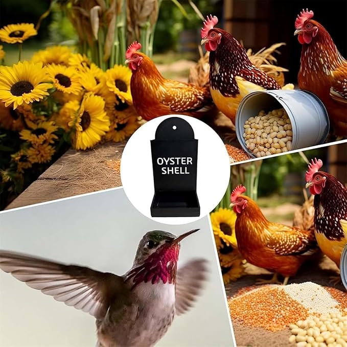 Gravel Feeder - Oyster Shell and Grit Feeder, Versatile Oyster Shell Feeders for Chickens,Hanging Chicken Feeders Trough,Precision Nutrition, Chickens Coop Accessories for Poultry (a)