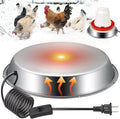 12 Inch Heated Base for Poultry Waterer, 5 Gallon Automatic Electric Chicken Water Heater with Thermostat, Energy-Efficient Winter Deicer for Plastic & Metal Buckets