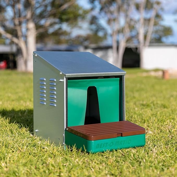 Hatching Time Roll Out Nesting Box – Lay-Proof Design for 5–6 Hens – Easy Clean Plastic Nest with Removable Tray – Prevents Egg Breakage, Indoor and Outdoor Coop Use – UV-Resistant