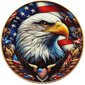 United States 250th Anniversary Round Metal Signs, Patriotic Eagle Home Decor Wall Signs, 1776-2026 America 250th Decorative Wall Signs, Gift for US Citizens